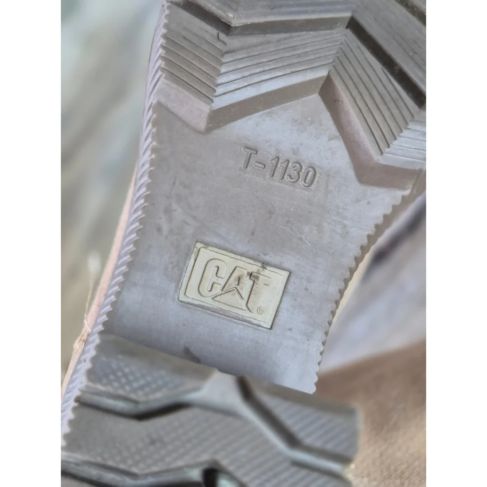 Caterpillar CAT Tan Textile Wedge Ankle Boots Womens‎ 7 Pull On Gorpcore Utility